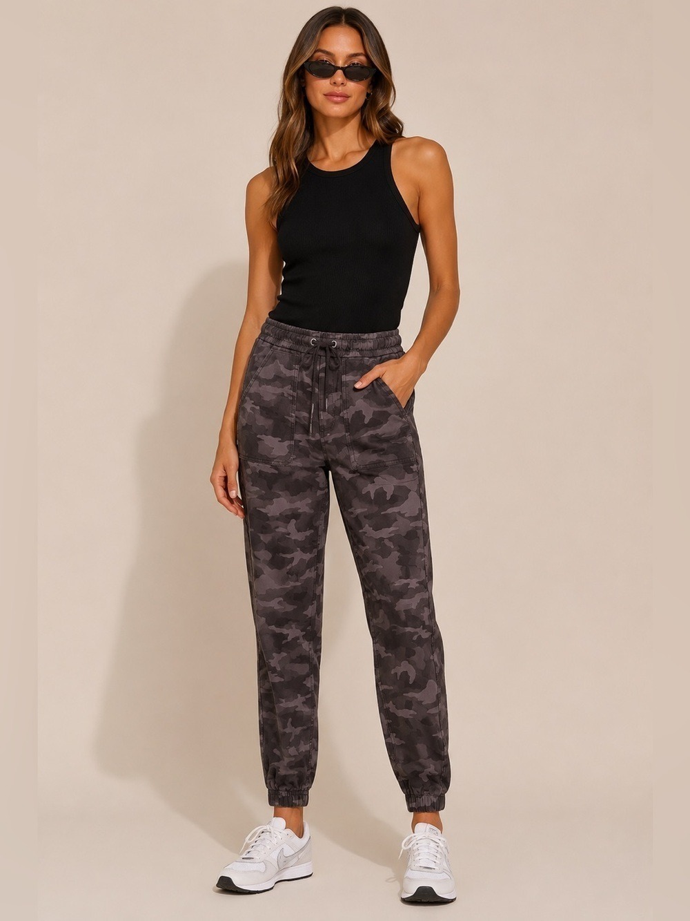 Athleta Gray Camo Farallon Jogger Pants Size 0